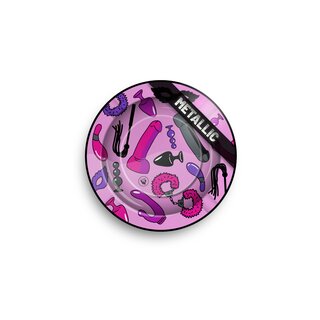 FireFlow Aschenbecher Metall 14cm - Sex Toy Pattern Metallic (1 x 6Stk)