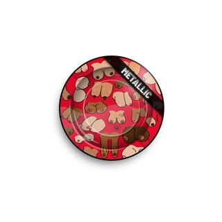 FireFlow Aschenbecher Metall 14cm - Tittie Pattern Metallic (1 x 6Stk)