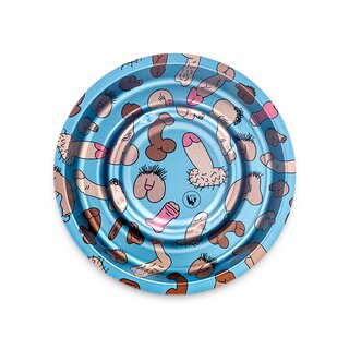 FireFlow - Metal Coffeeshop Ashtray - M - Dick Pattern 16cm (4 Stk.)