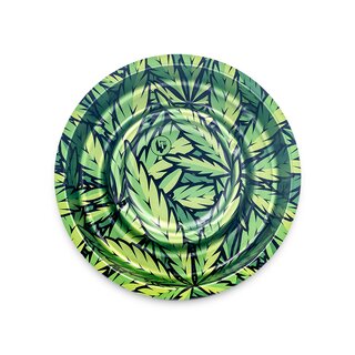 FireFlow - Metal Coffeeshop Ashtray - M - Leaves 33 Green 16cm (4 Stk.)
