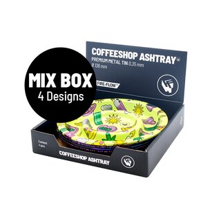 FireFlow Aschenbecher Metall 13.6cm - Mix Box (1 x 4Stk)
