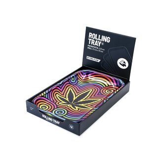FireFlow - Rolling Tray - M - Circle Leaf - 27.5cm x 17.5cm (4 Stk.)
