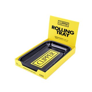 FireFlow - Rolling Tray - M - Clipper Logo Black - 27.5cm x 17.5cm (4 Stk.)