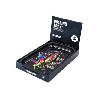 FireFlow - Rolling Tray - M - Geometrical Leaves - 27.5cm x 17.5cm (4 Stk.)