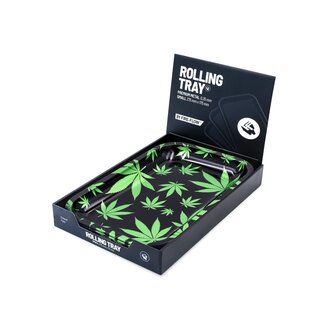 FireFlow - Rolling Tray - M - Leaves Green - 27.5cm x 17.5cm (4 Stk.)