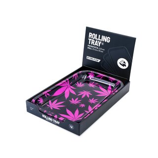 FireFlow - Rolling Tray - M - Leaves Pink - 27.5cm x 17.5cm (4 Stk.)