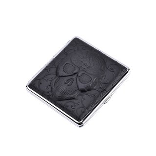 Zigarettenetui - 3D Totenkopf schwarz/rot - 20er (12 Stk.)