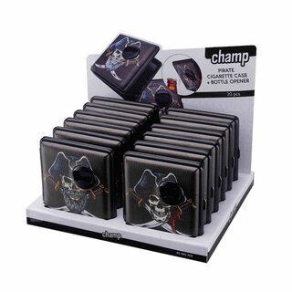 Champ ZigarettenEtui - Piraten Totenkopf & Flaschen�ffner...