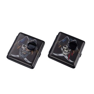 Zigarettenetui - Piraten Totenkopf & Flaschen�ffner - 20er (12 Stk.)