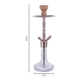 AlMalik Shisha 530mm - Aghbala Kristall RosenGold (1 Stk)