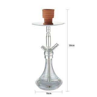 AlMalik Shisha 420mm - Marrakech Silber (1 Stk)