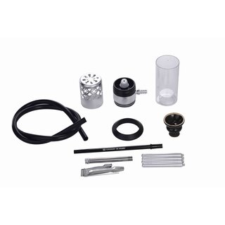 AlMalik Shisha 280mm - Sefrou Black Silver (1 Stk)