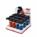 Champ Feuerzeug Jetflame Blue - Skull mit farbigem Gas...