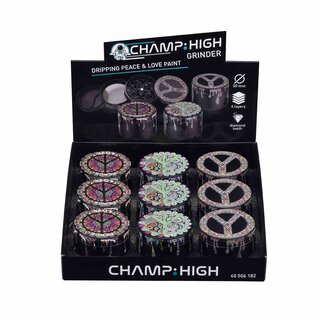 ChampHigh Grinder Alu 50mm - 4Parts Dripping Peace&Love...