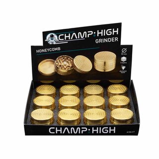 ChampHigh Grinder Alu 50mm - 3Parts Golden Honeycomb (1 x...