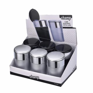 Champ High - Metallic Auto Aschenbecher mit LED...