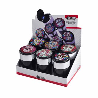 Champ High - Mexican Skull Auto Aschenbecher mit LED...