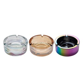 ChampHigh Aschenbecher Glas 9cm - Rainbow (1 x 8Stk)