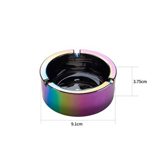 ChampHigh Aschenbecher Glas 9cm - Rainbow (1 x 8Stk)