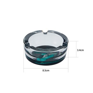 ChampHigh Aschenbecher Glas 8.5cm - Skull Rund (1 x 6Stk)