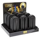 Clipper Feuerzeug Jetflame Blue Metal Matt - Black (1 x...