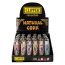 Clipper Feuerzeug Softflame Kork Cover - Hemp Leaves (1 x...