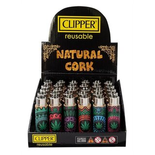 Clipper Feuerzeug Softflame Kork Cover - Mandala Hemp...