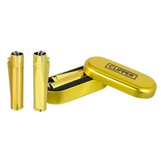 Clipper Feuerzeug Jetflame Blue Metal Icy - Amsterdam Blue Dream (1 x 12Stk)