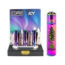 Clipper Feuerzeug Jetflame Blue Metal Icy - Amsterdam OG...