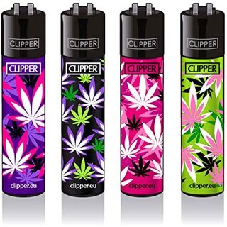 Clipper Feuerzeug Softflame - Pink Hemp Leaves (1 x 48Stk)