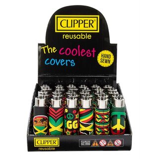 Clipper Feuerzeug Softflame Silikon Cover - Hello Jamaica (1 x 30Stk)