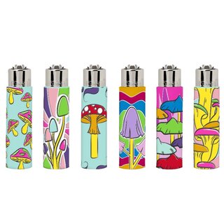 Clipper Feuerzeug Softflame Silikon Cover - Magic Mushrooms (1 x 30Stk)