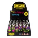 Clipper Feuerzeug Softflame Silikon Cover - Neon Leaves...