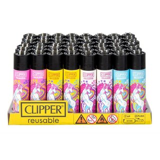 Clipper Feuerzeug Softflame - Unicorns (1 x 48Stk)