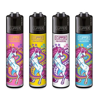 Clipper Feuerzeug Softflame - Unicorns (1 x 48Stk)