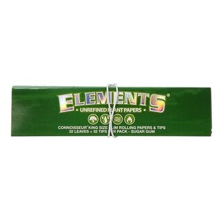 Elements KingSize Slim +Tips - Connoisseur Green (24 x 33Stk)