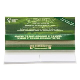 Elements KingSize Slim +Tips - Connoisseur Green (24 x 33Stk)