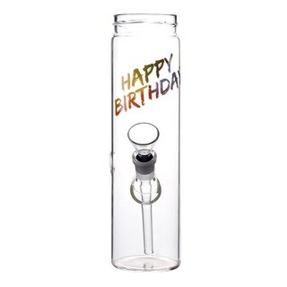 Glas Bottle Bong - Happy Birthday - 22cm