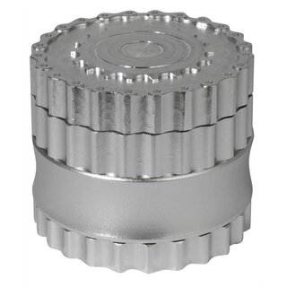 Grinder Alu 62mm - 6Parts Chain Silver (1 Stk)