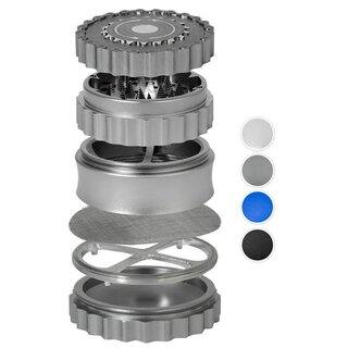Grinder Alu 62mm - 6Parts Chain Silver (1 Stk)