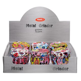 Grinder Alu 50mm - 4Parts Drum Mexican Graffiti (1 x 6Stk)