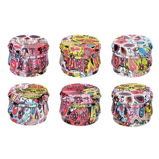 Grinder Drum Alu Mexican Graffiti - 50mm - 4 Layers - Display (6 Stk.)