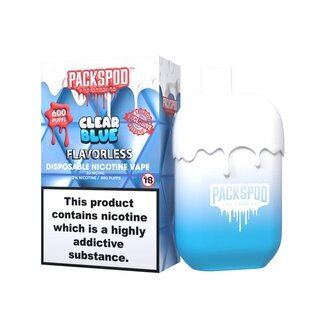 PackSpod EinwegVape 20mg - 600 Clear Blue/Flavorless (1 Stk)