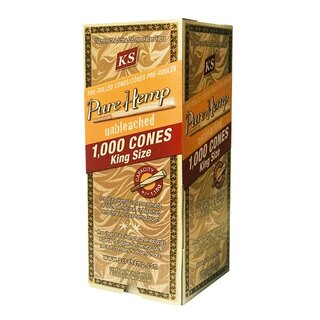 Pure Hemp - Unbleached Hemp Cones - King Size - Box (1000 Stk.)