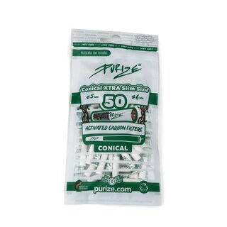 Purize Aktivkohlefilter CONICAL 5-6mm - White (50 Stk.)