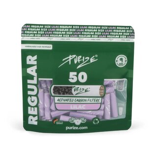 Purize Aktivkohlefilter 9mm - lilac (50 Stk.)