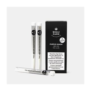 Qualicann - Prerolled CBD Joints - Purple Lemon (3 Stk.)