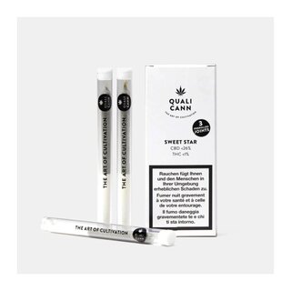 Qualicann - Prerolled CBD Joints - Sweet Star (3 Stk.)