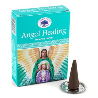 R�ucherkegel - Green Tree - Angel Healing (12 x 10 Stk.)