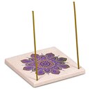 R�ucherst�bchenhalter - Sandstein viereckig - Mandala...